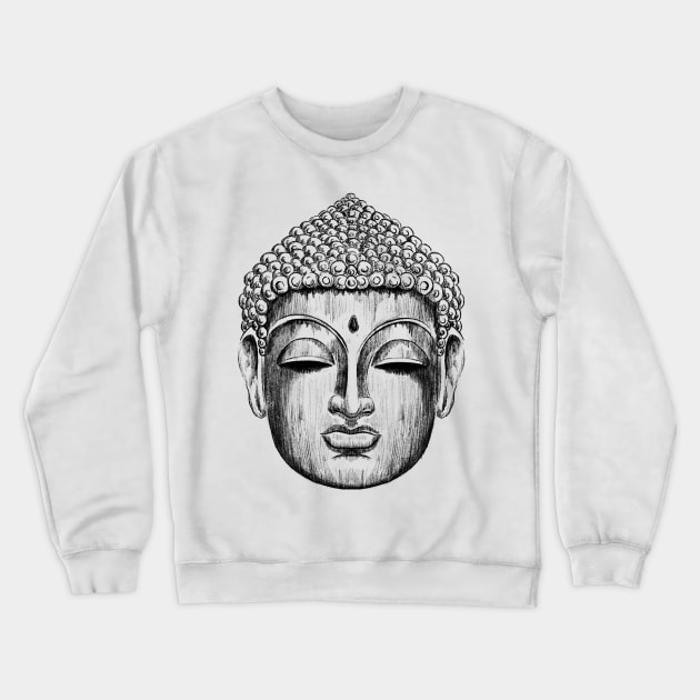 Buddha Crewneck Sweatshirt by Steve Brown Illustration 